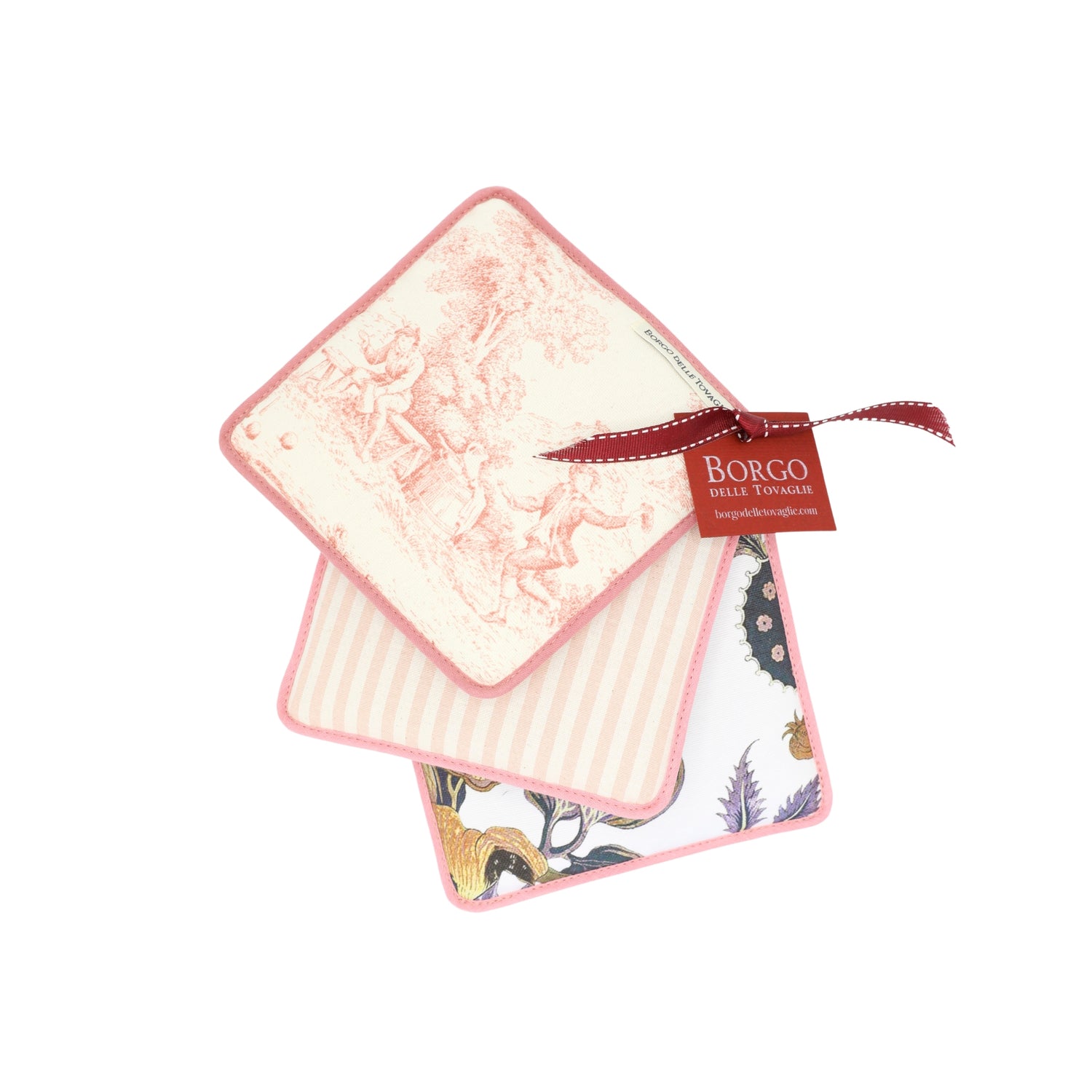 Set van 3 Pannenlappen – Roze