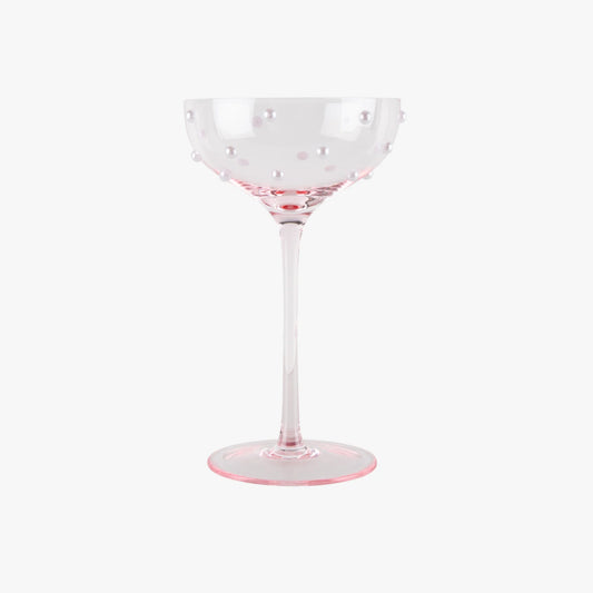 Champagne glass with pearls
