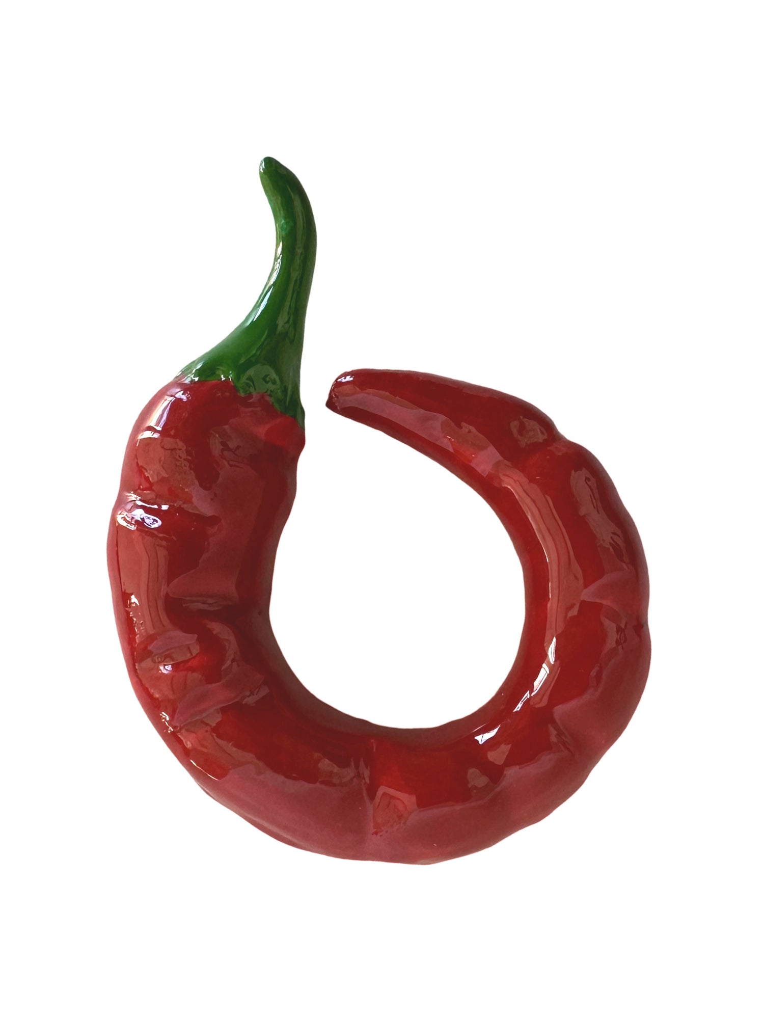 Set van 2 rode peper servetringen / eierdopjes