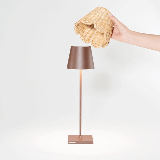 Lampenkap Poldina – Gevlochten Waterhyacint