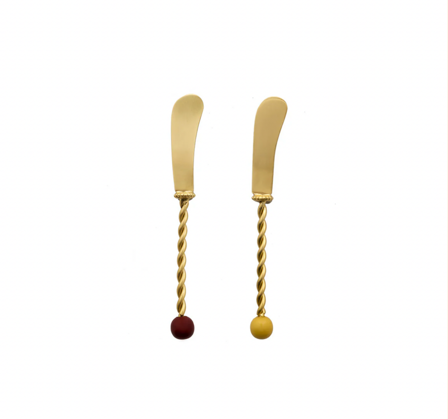 Set van 2 Botermesjes (Goudkleurig Staal)