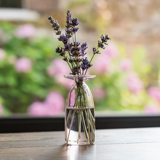 Un Fiore - Glazen Vaasje met Open Rand – Roze – 22 cl