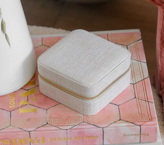 Reissieradendoos Linnen effect - Beige