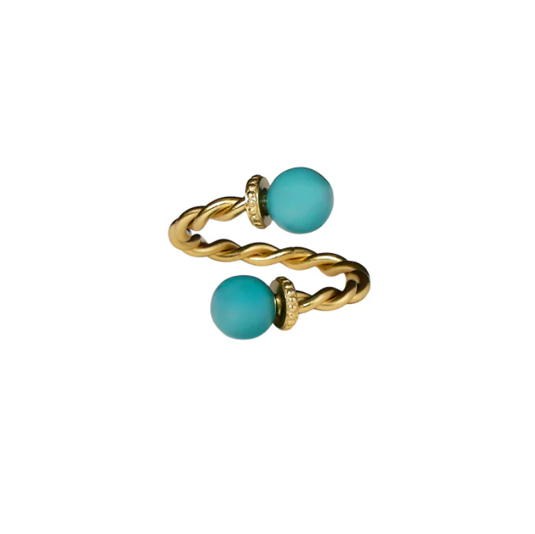 Servetring - Goud/Groen