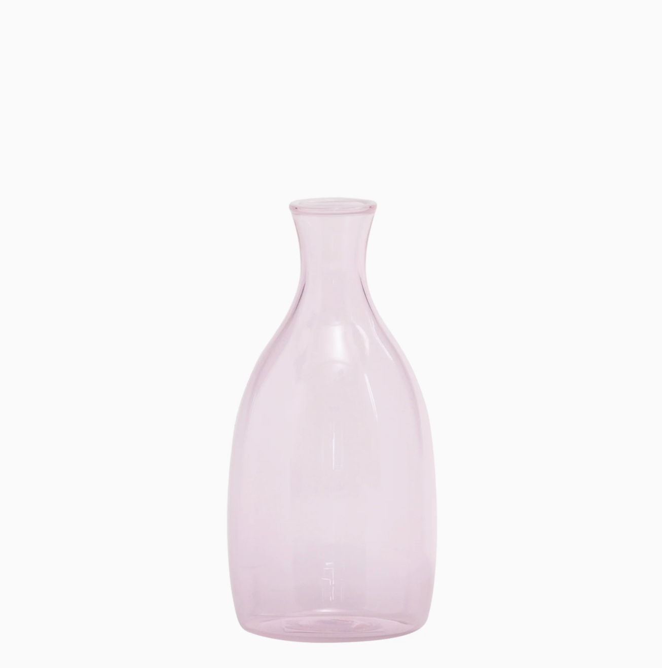 Un Fiore - Glazen Vaasje met witte rand – Roze – 35 cl