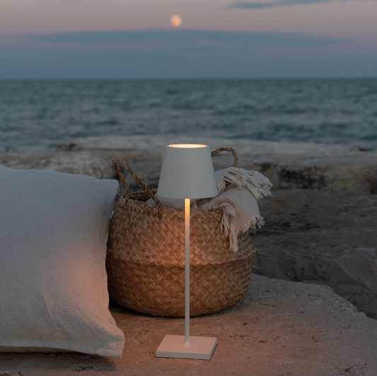 Tafellamp Poldina Wit – Draadloos & Dimbaar