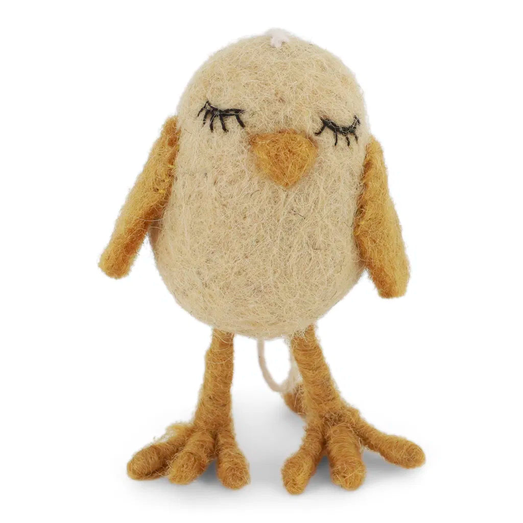 Decoratie dromerig kuikentje – Geel