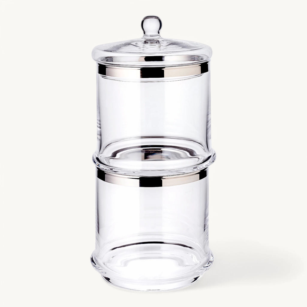 Lia Voorraadpot met Deksel – Mondgeblazen Kristalglas – Ø 13 x H 12 cm