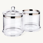 Lia Voorraadpot met Deksel – Mondgeblazen Kristalglas – Ø 13 x H 12 cm