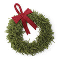 Kleine kerstkrans met rode strik