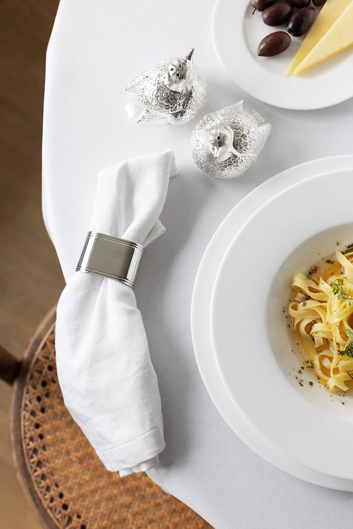 Servetringen verzilverd - set van 4