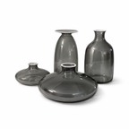 Un Fiore - Small Glass Vase – Grey – 46 cl