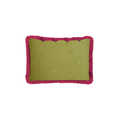 Bicolor - Kussensloop -Bladgroen - Paars - 35×50 cm