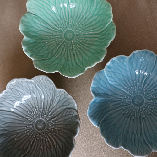 Flora - Kom – Blauw -  Ø 17 cm