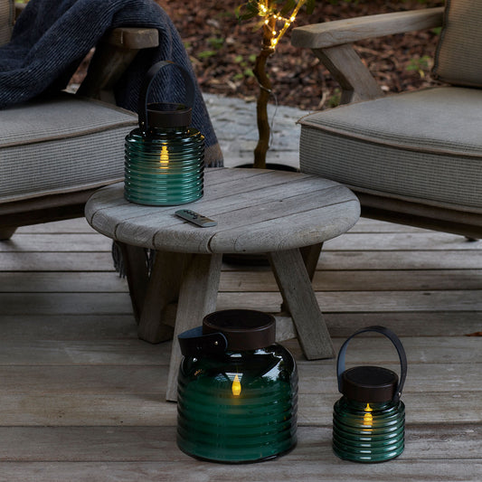 Aston - Solar Jar - Green/Brown - ø14 × H16 cm