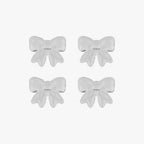 Glass napkin rings with bows - set of 4
