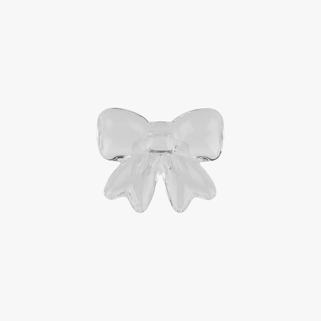 Glass napkin rings with bows - set of 4