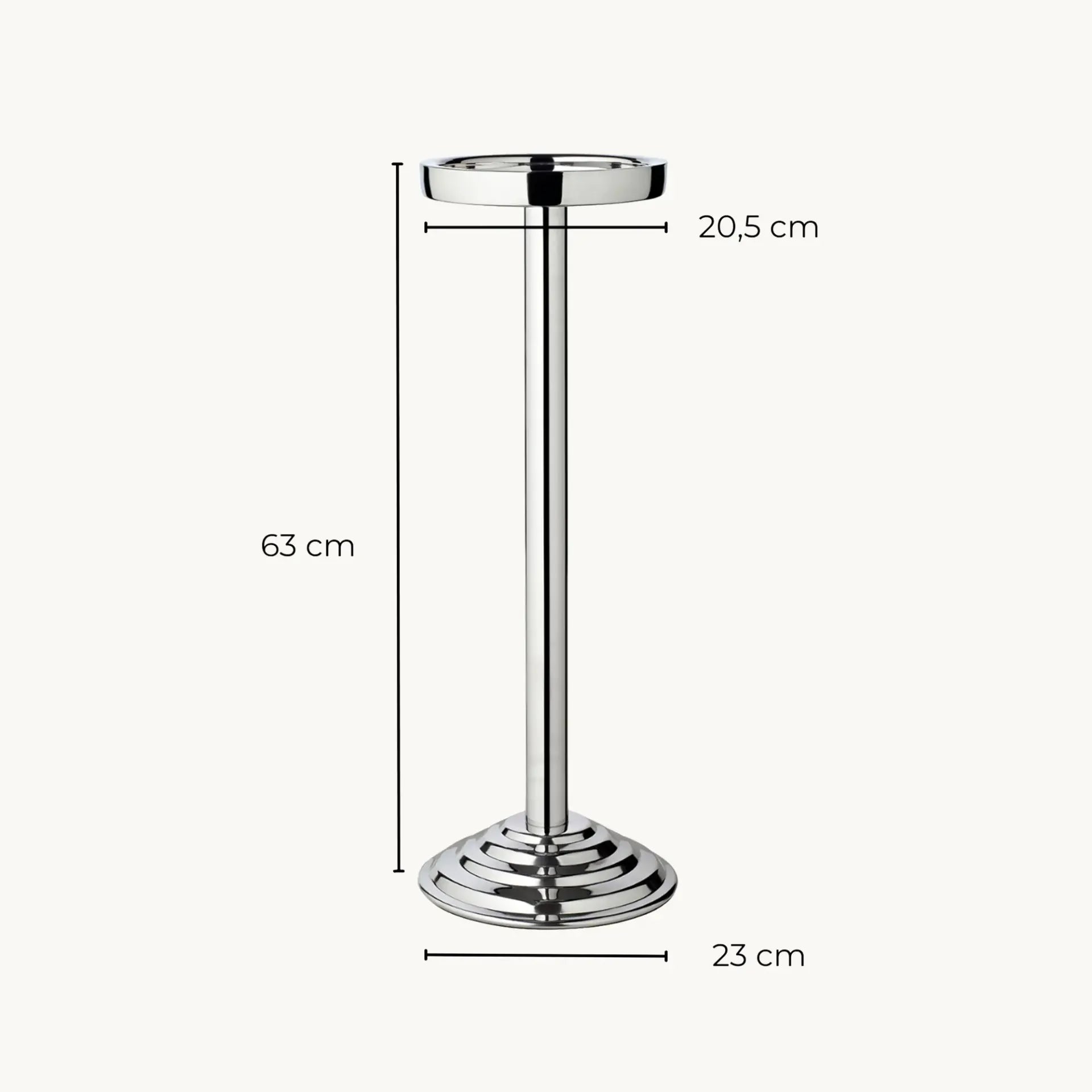 Olbia Standaard voor Wijn- en Champagnekoeler – RVS – Ø 19,5 x H 62 cm