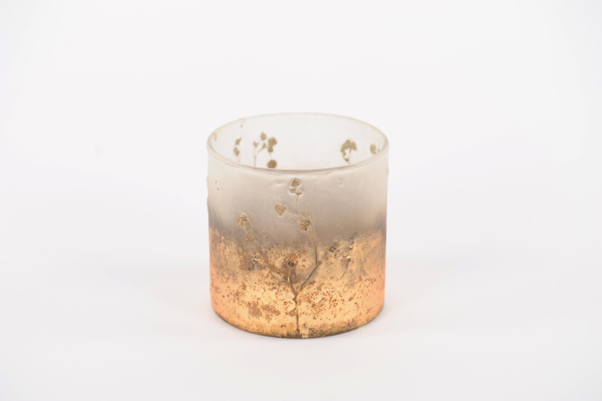Outglow - glass lantern - light copper - SMALL 