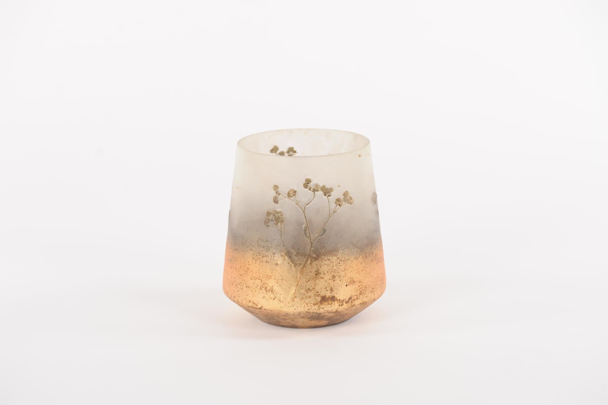 Outglow - glass lantern - light copper - medium 