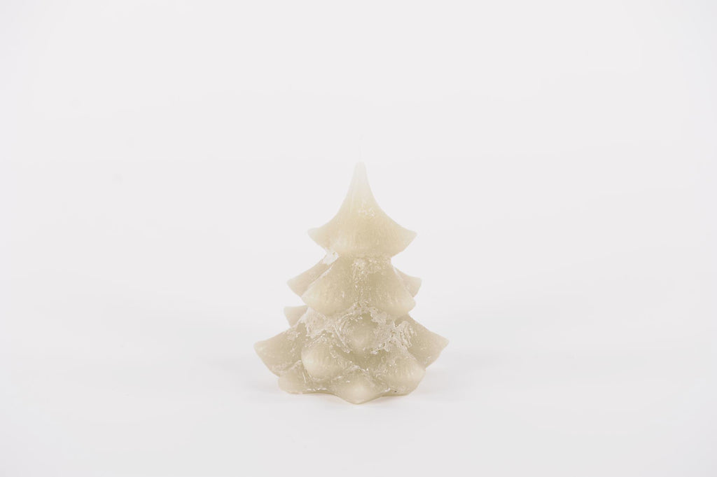 Kerstboom Kaars - Crème - Ø10x12 cm