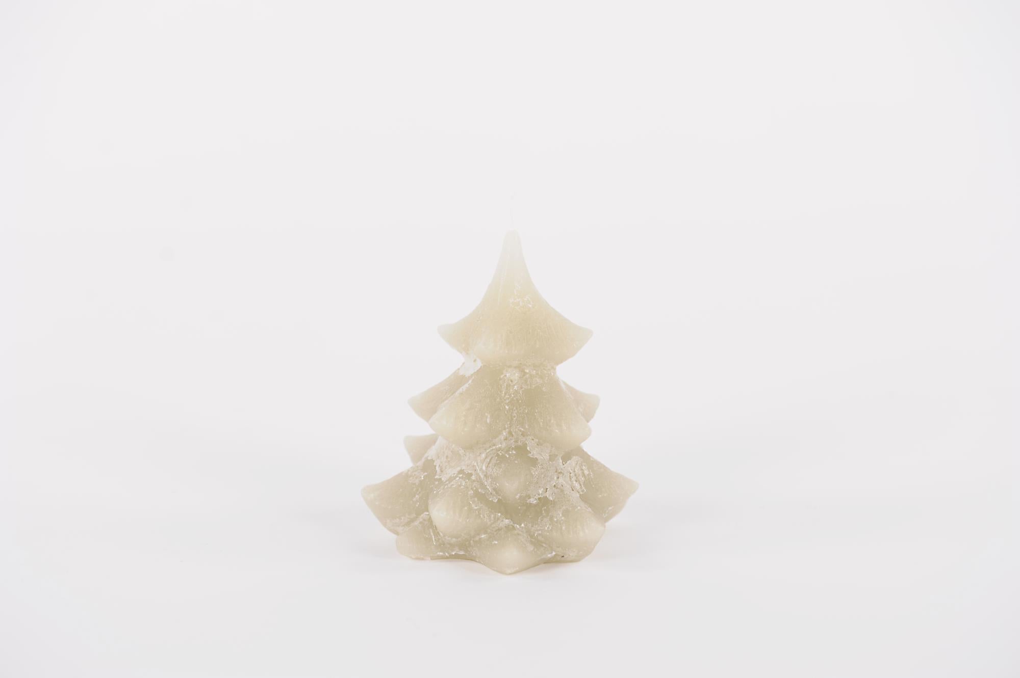 Kerstboom Kaars - Crème - Ø10x12 cm