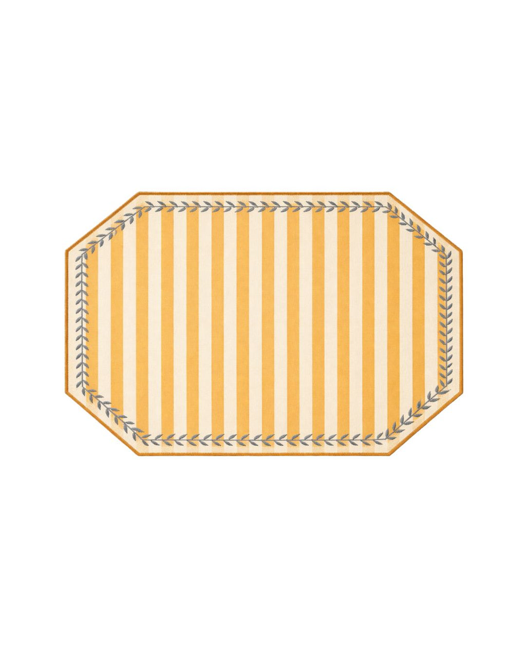Vlekwerende Linnen Placemat – 50x35 cm - Gele Streepjes
