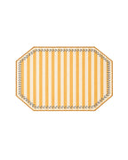 Vlekwerende Linnen Placemat – 50x35 cm - Gele Streepjes
