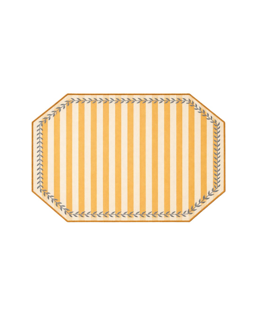 Vlekwerende Linnen Placemat – 50x35 cm - Gele Streepjes