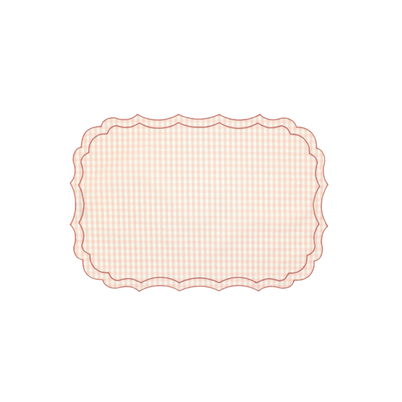 Vlekwerende Linnen Placemat – 50x35 cm - Vichy Roze