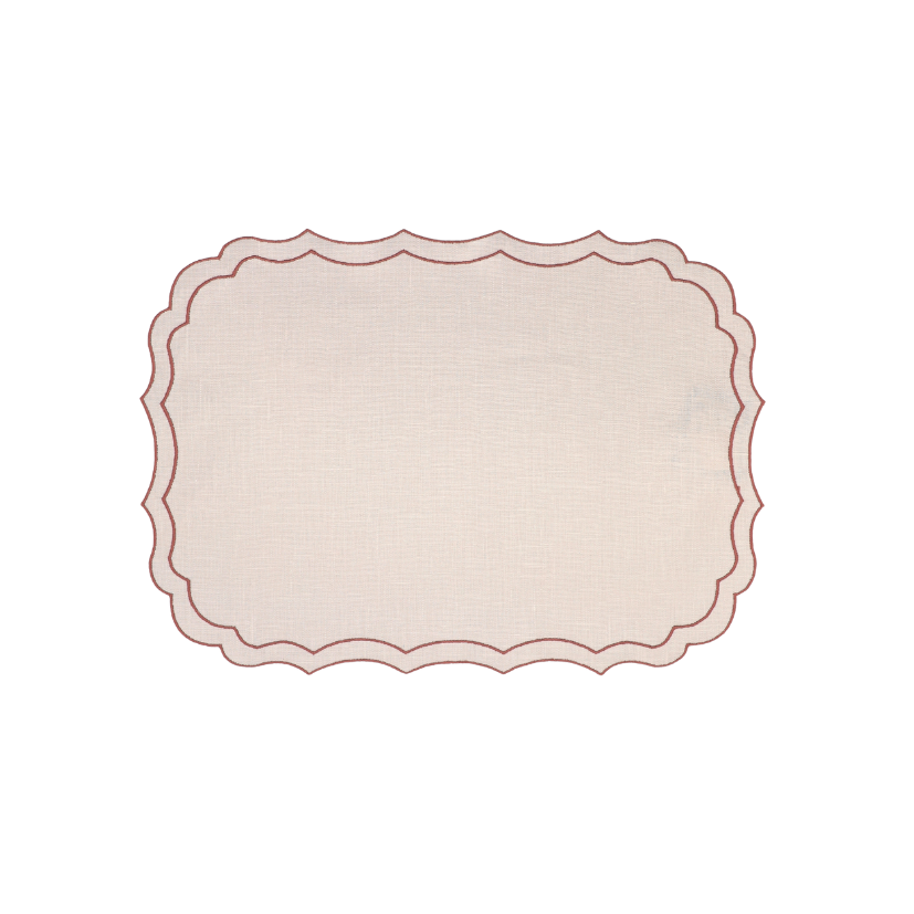 Vlekwerende Linnen Placemat – 50x35 cm - Lichtroze