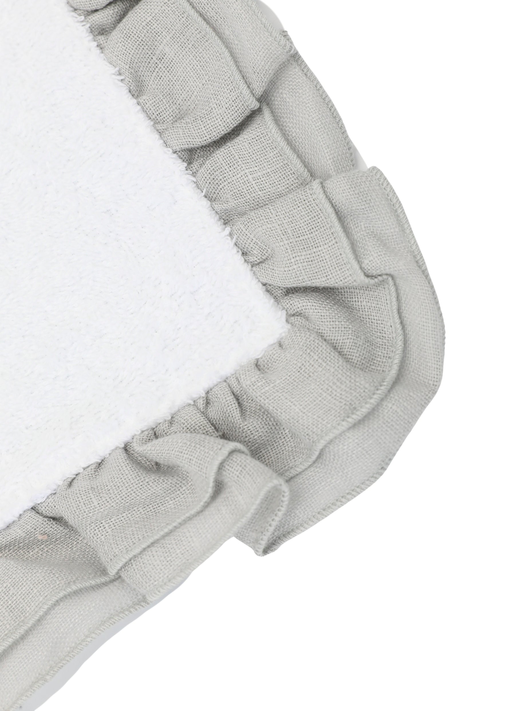 Gastendoek handdoekje - Wit/grijs