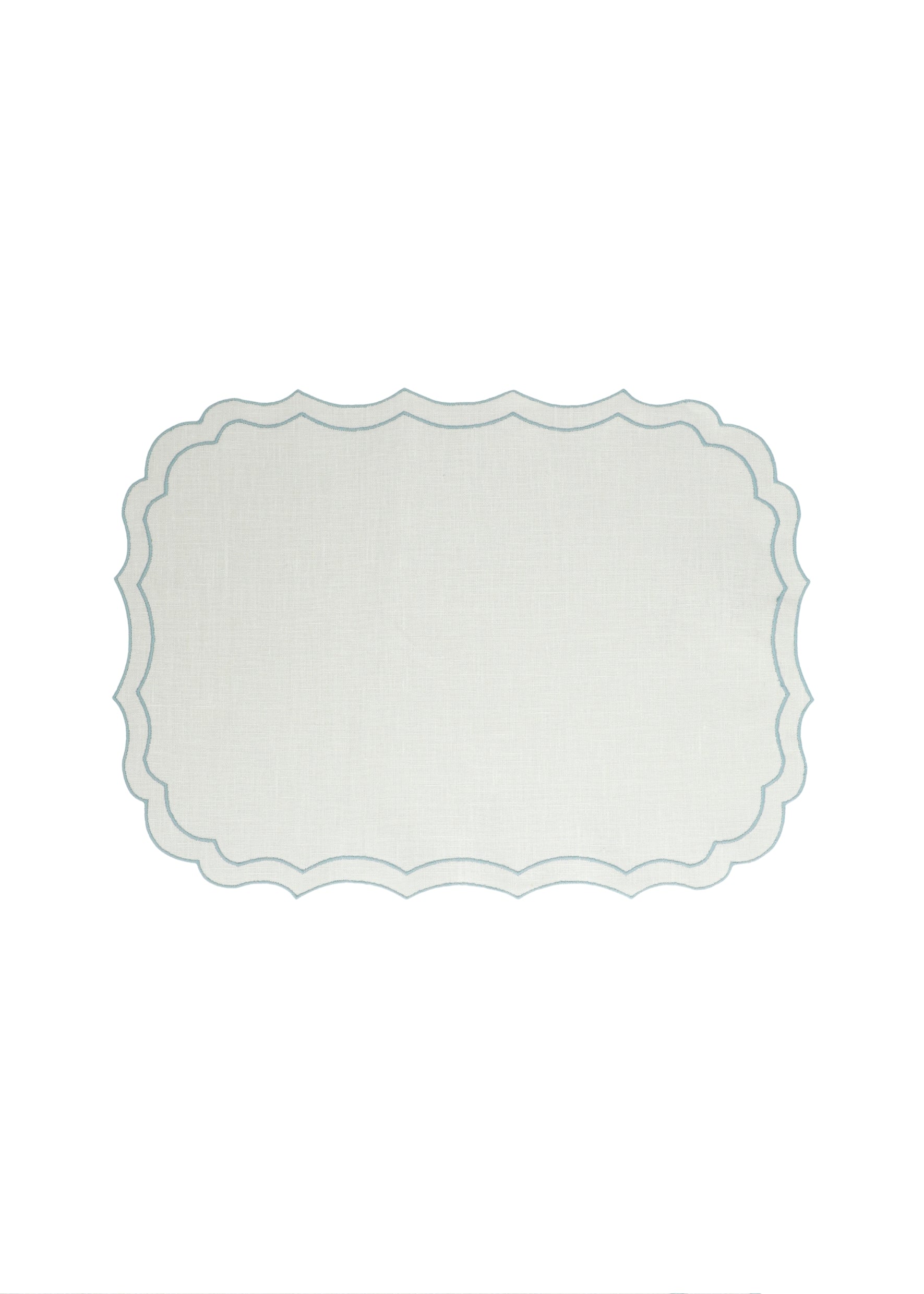 Vlekwerende Linnen Placemat – 50x35 cm - Lichtblauw