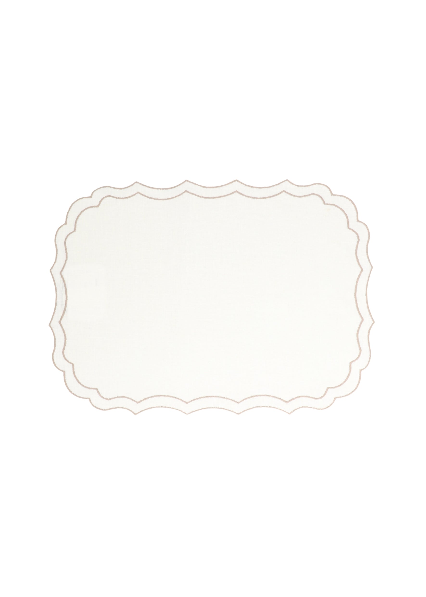 Vlekwerende Linnen Placemat – 50x35 cm - Wit