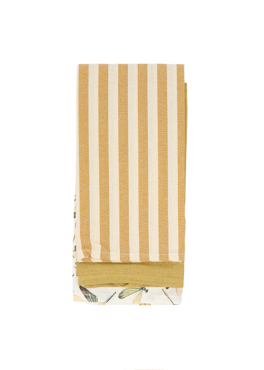 Set van 3 Keukendoeken – Linnen & Katoen - Geel
