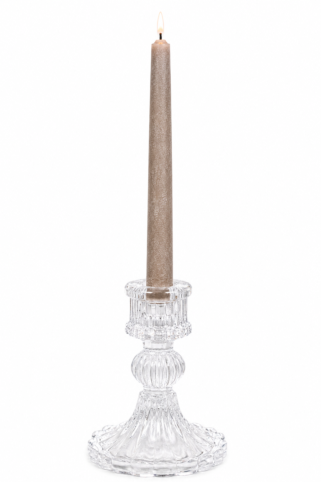 Crinoline Glazen Kandelaar voor Tafelkaars - Ø8 x H10,5 cm