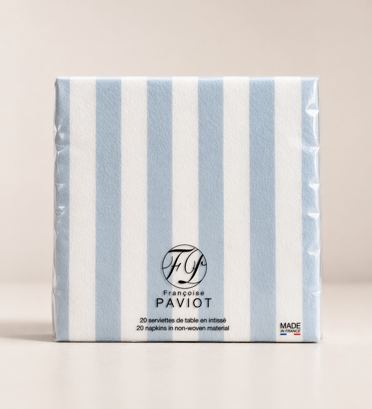 Servetten - Rayure Bleu Gris - 40x40