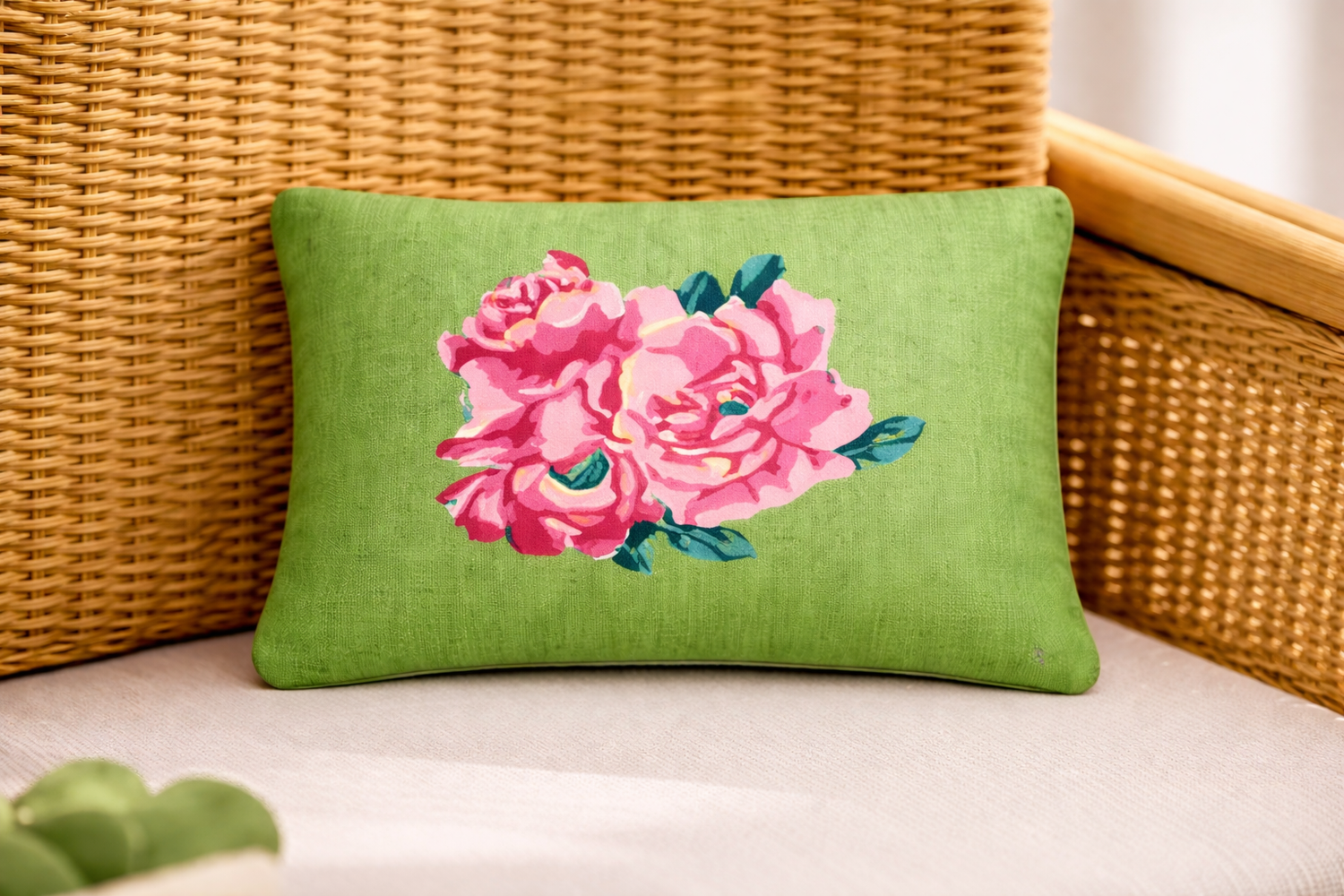 Nina Rose - Sierkussen - Mint - 30×40 cm