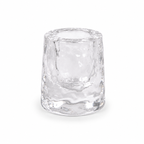 Glazen Kandelaar Ijsblokje voor Tafelkaars - Ø5 x H6 cm