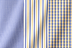 Tafellaken - Blauw met geel gestreept 100% katoen - 150 × 340 cm