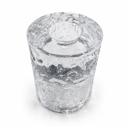 Bumpy Glazen Tafelkandelaar en Theelichthouder - Ø5,8 x H8 cm