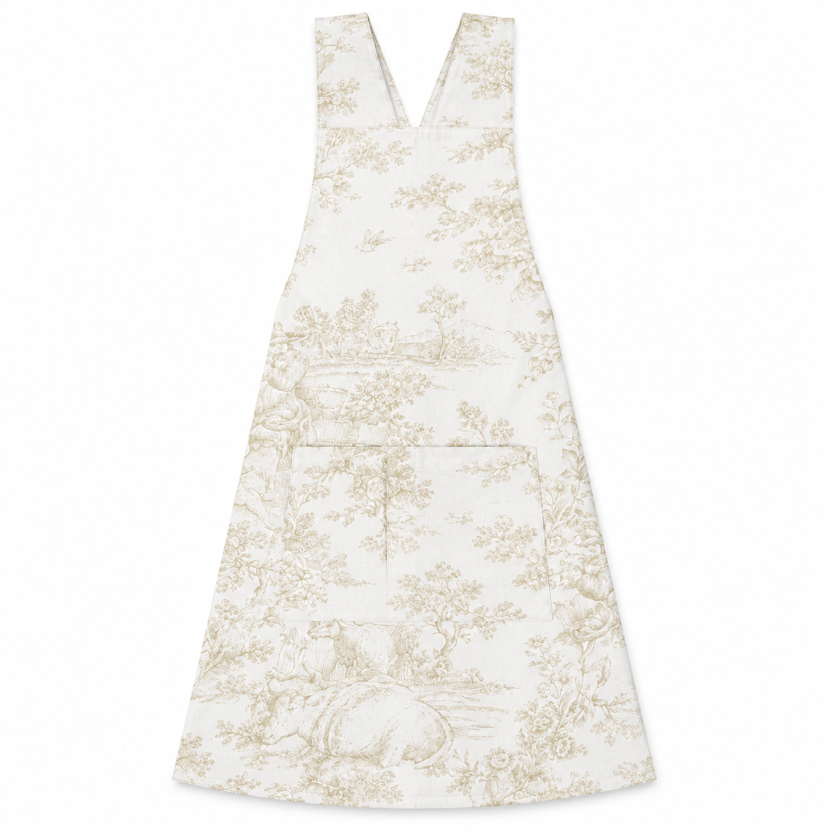 Japanse keukenschort Toile de Jouy