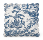 Gewatteerde kussensloop Toile de Jouy 60 x 60