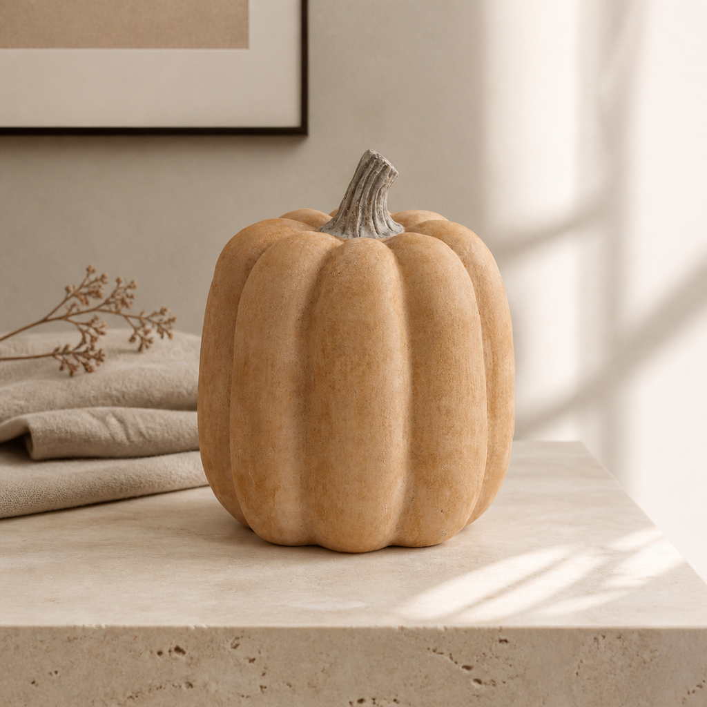 Decoratieve Pompoen Keramiek - Calm Orange - Ø18 x H21 cm