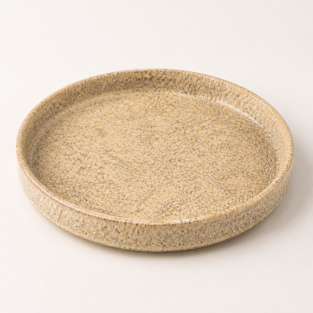 Ronde Schaal Keramiek - Sandy Beach - Ø25 x H4 cm