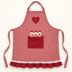 Kinderschortje met kipjes – rood