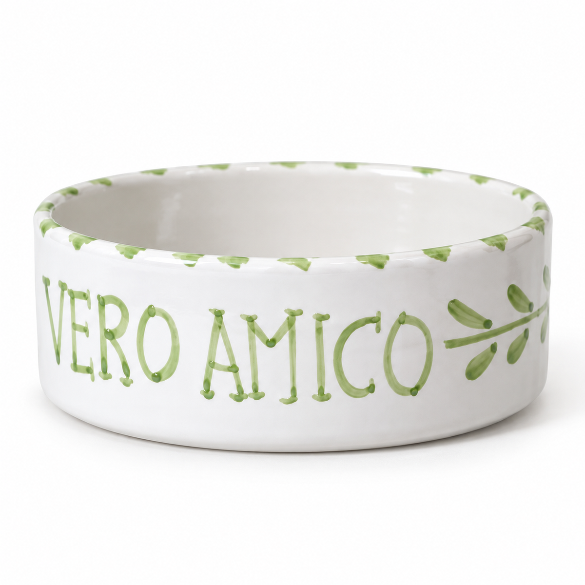 'Vero Amico' dog bowl green – Ø 17 x H 7 cm