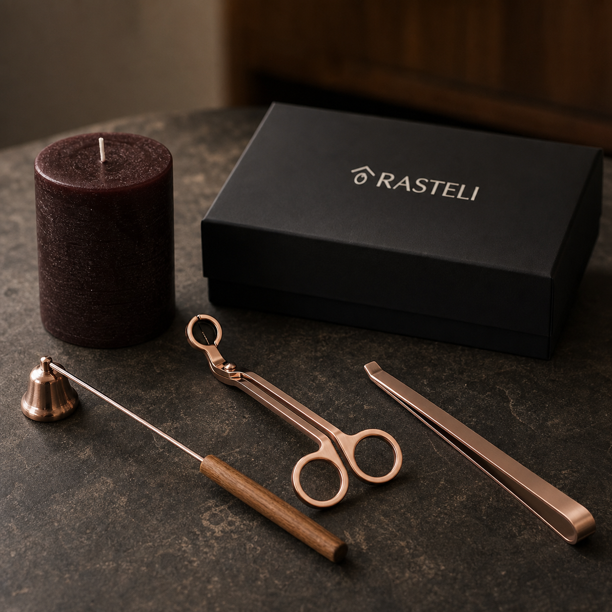 Candle Accessories Gift Set - Copper Color