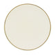 Ceramic Plate – White Relief with Gold - Ø 26