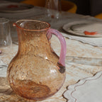 Large round carafe from Biot - Orange x Pink